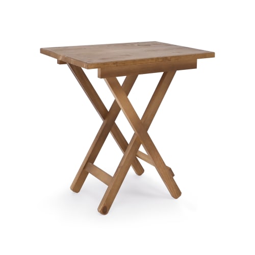 Meubles Bouts de canapés et guéridons | Table d'appoint en bois pliante marron vieillie - UW51377