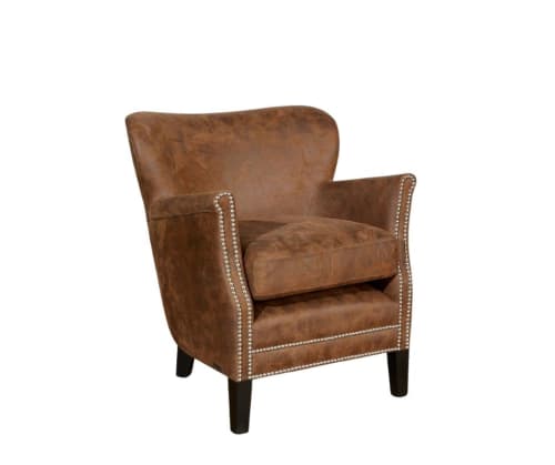 Canapés et fauteuils Fauteuils | Fauteuil en simili cuir marron - VF60689