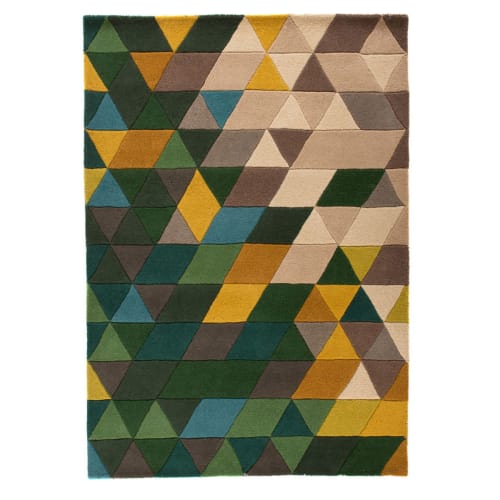 Tappeto design scandinavo verde 160x230, OEKO-TEX® SEQUENCE