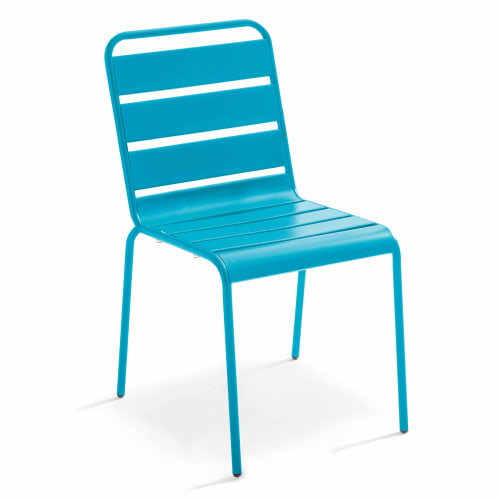 Jardin Chaises de jardin | Chaise de jardin en métal bleu - XM10646