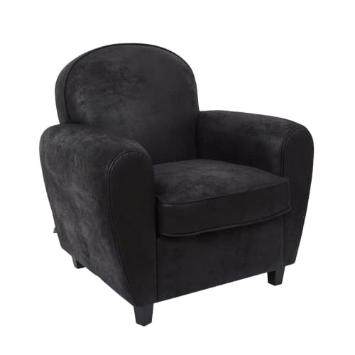 Canapés et fauteuils Fauteuils | Fauteuil club confortable de couleur noir - OA14959