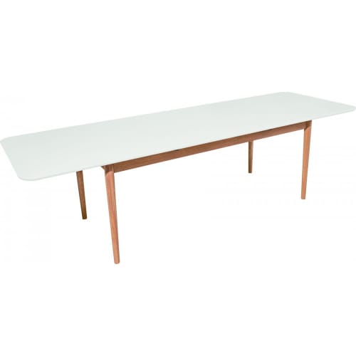 Meubles Tables à manger | Table à manger extensible style scandinave blanc - SV30539