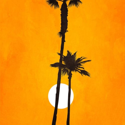 Déco Toiles et tableaux | Tableau scandinave Sunset palm Toile imprimée - CV59800
