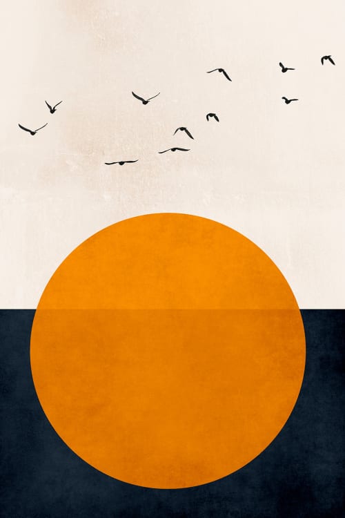 Déco Toiles et tableaux | Tableau paysage Soleil couchant Toile imprimée - IJ45572