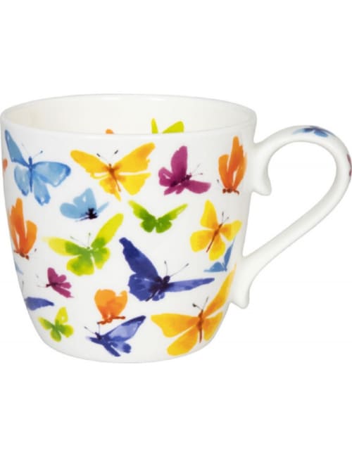 Art de la table Bols, tasses et mugs | Mug en porcelaine papillons multicouleurs 450ml - ZC90274