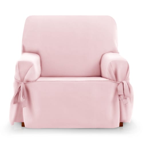 Protector de sillón   con lazos  rosa 80-120 cm