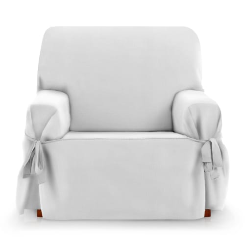 Protector de sillón   con lazos  gris 80-120 cm