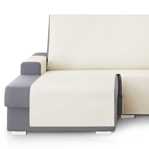 Funda cubre sillón 1 plaza lazos protector liso 80-120 cm gris ROYALE LAZOS