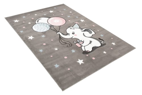 Tappeto per bambini grigio bianco rosa cane 200x300 BABY