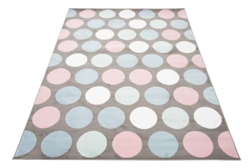 Tappeto per bambini grigio rosa elefante nuvola120 x 170 cm BABY