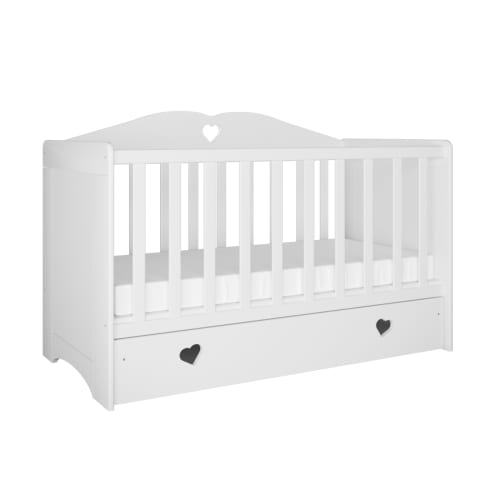 Lit bébé 60x120 tiroir de lit inclus blanc | Maisons du Monde