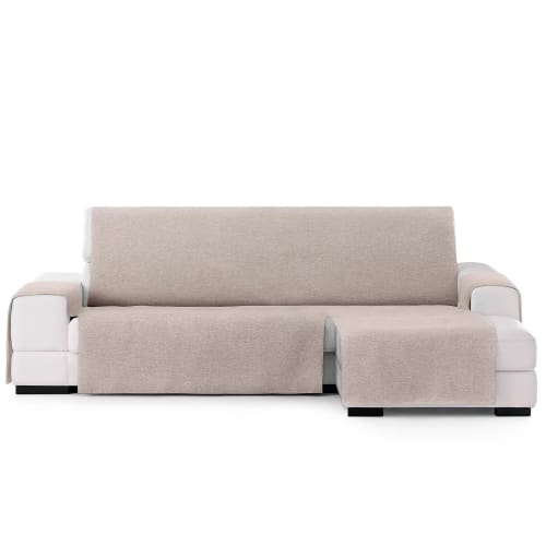 Protector cubre sofá chaiselongue derecho 290 beige BRISA | Maisons du Monde