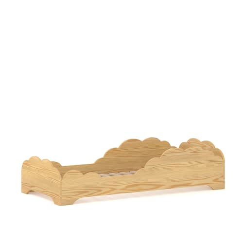 Letto singolo in legno massello di pino 190x80 Bianco
