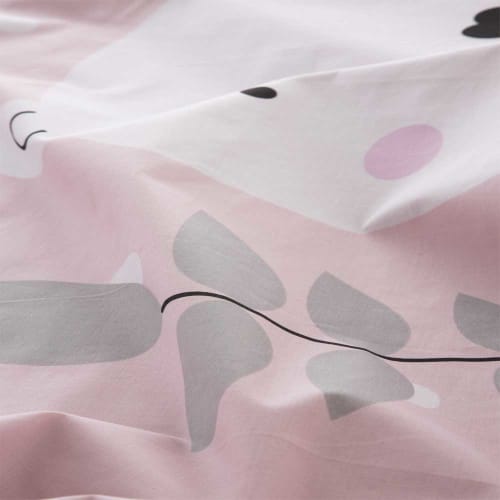 COTTON ARTEAN - Juego de sábanas INFANTIL CLARA color rosa