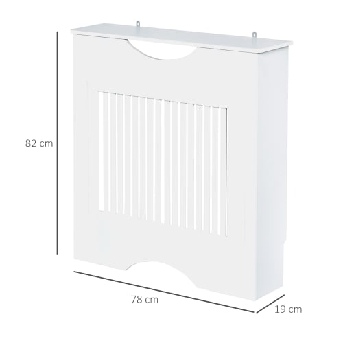 Cubre radiador MDF blanco 78x19x82cm | Maisons
