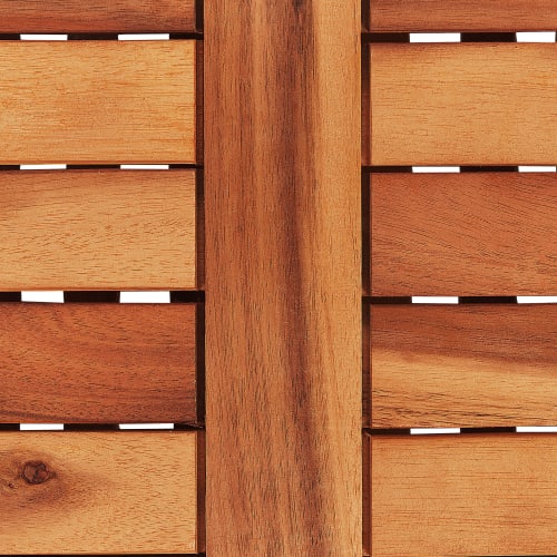 Arcón de madera de acacia oscura 130 cm RIVIERA