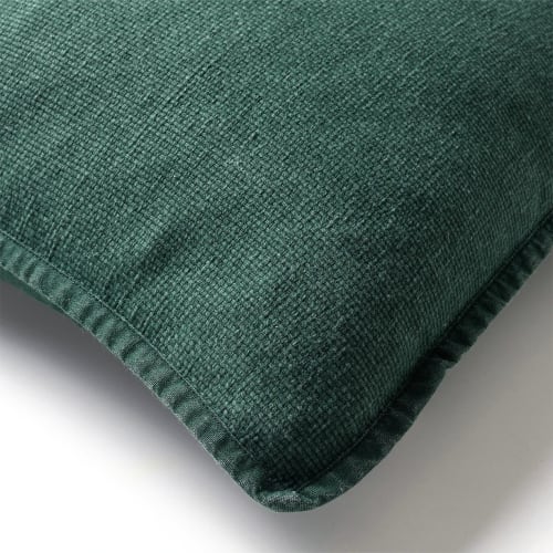 Coussin - vert en coton 45x45 cm uni