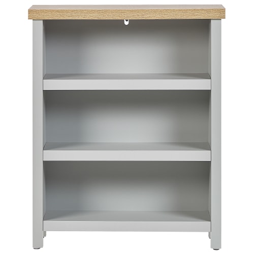 Libreria 5 ripiani legno chiaro e grigio 181 cm CLIO 