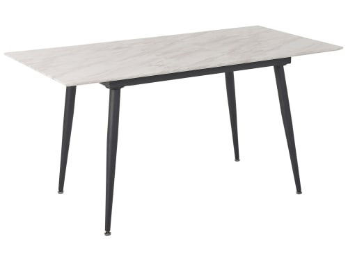 Tavolo da pranzo estensibile bianco e legno chiaro 120/150 x 80 cm