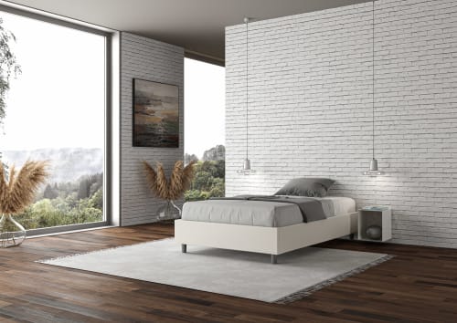 Letto senza rete 160x190 effetto legno noce ANKEL