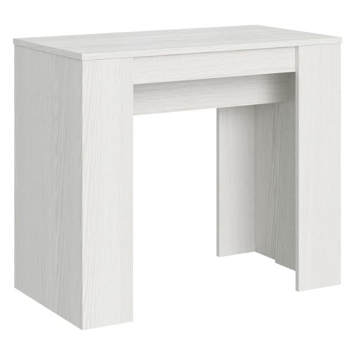 Tavolo consolle allungabile MDF laccato Bianco 10 posti cm43x90