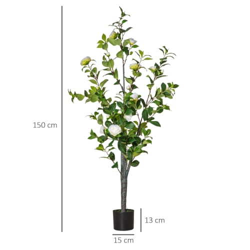 Ficus artificiale 180 cm facile da mantenere, Pianta finta decorativa in  vaso per casa giardino ufficio