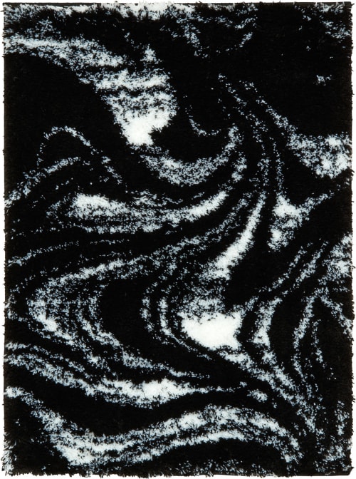 Alfombrilla de baño blanco y negro 70x120 BONO