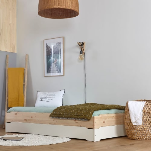 Maison Exclusive Cama de palets madera maciza pino individual 90x190 cm