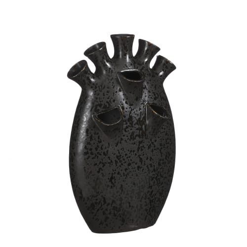 Vase en céramique couleur noir H42