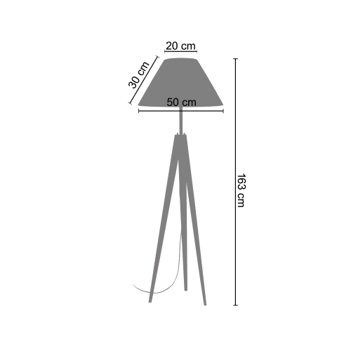 lampada da comodino legno naturale e taupe IDUN