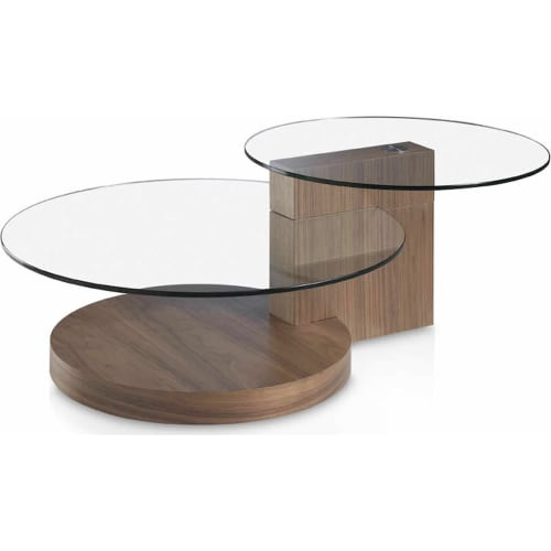 Table basse verre bois foncé 120x80x38cm | Maisons du Monde