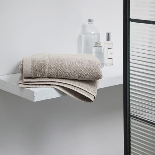 Drap de bain 70x140 beige en coton 450 g/m² CURVES