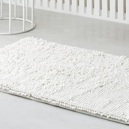 Tapis de bain 50x80 gris en coton HELIOS