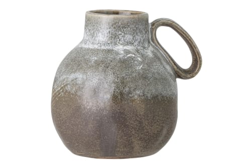 Vase en grès vert H15 | Maisons du Monde