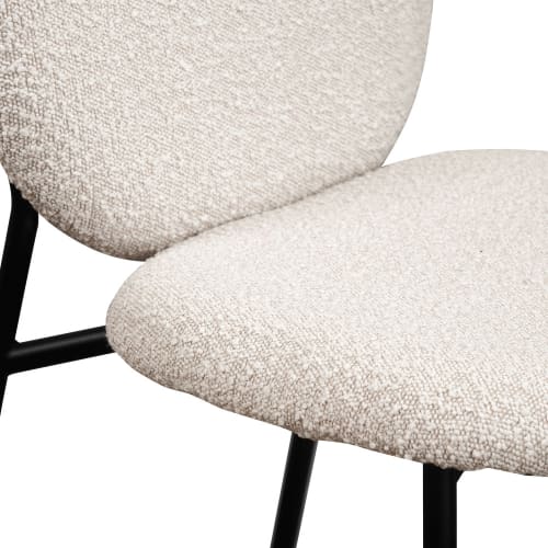 Lot de 2 chaises en tissu bouclette et métal Drawer - ESTER