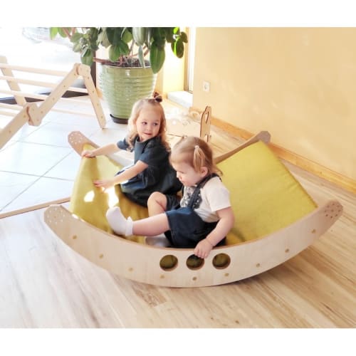 Arche Montessori enfant effet bois naturel 49x100x43cm ROCKER ALI
