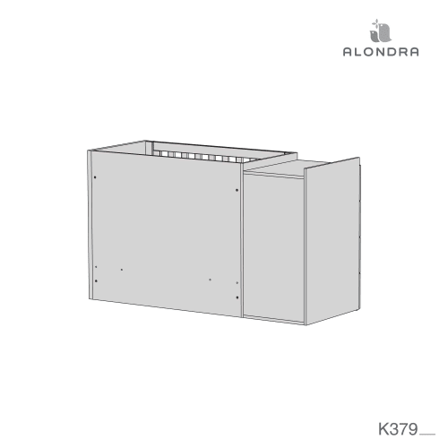 Cuna-escritorio 60x120 cm (2en1) madera/marengo · Nexor C187R-M6995