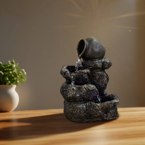 Zen Light - Fontana da interno Praya, con pompa e illuminazione a