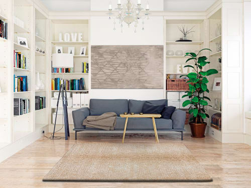 Tappeto a pelo lungo con texture nei toni del beige, 80X150 cm | Maisons du  Monde