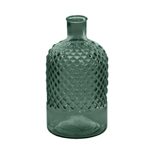 Vase en verre recyclé  eucalyptus 22 cm | Maisons du Monde
