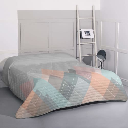Edredón confort acolchado 200 gr jacquard gris cama 90 (190x265 cm) UTIEL