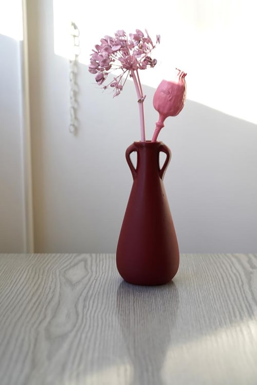 Vaso stampa 3d PLA rosso rubino h18cm MEDIUM