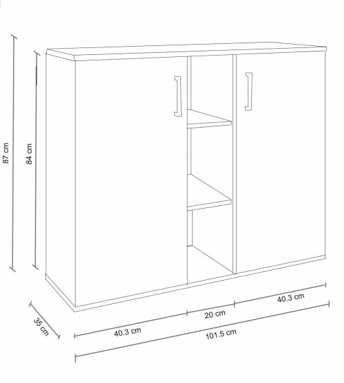 Mobile ingresso in pannello di particelle grigio | Maisons du Monde