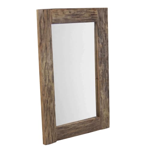Specchio con cornice in legno marrone CLEET