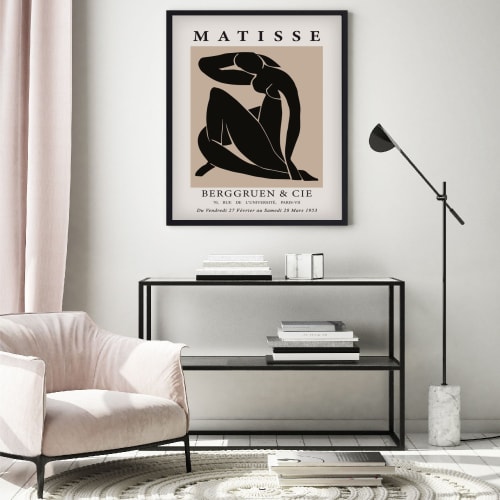 Affiche avec cadre noir - Logo Chanel - 50x70 Maisons du monde