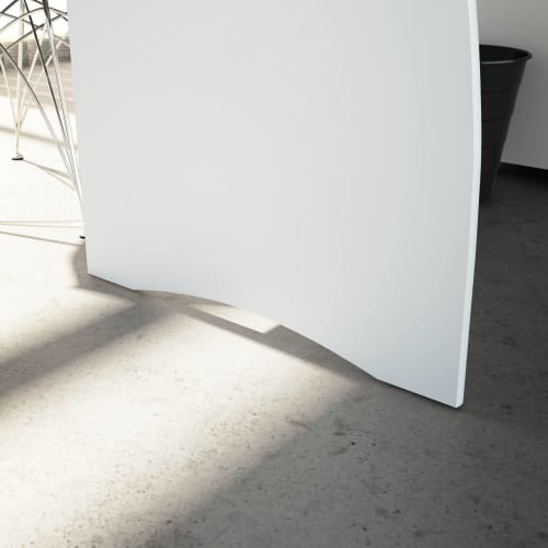 Bureau blanc / effet bois clair 110 x 50 cm avec colonne de rangement  JOHNSON 