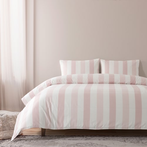 Enriquecer Subrayar administrar Funda nórdica rosa con rayas anchas 100% algodón 240x220 cm ESPINHA |  Maisons du Monde