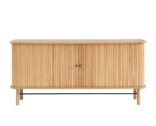 Buffet 2 portes en bois L160cm bois clair | Maisons du Monde
