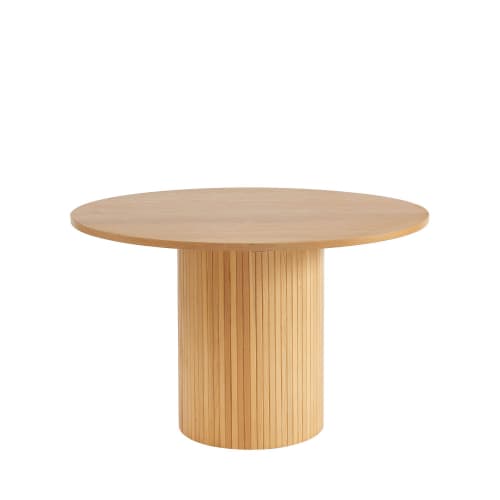 Table à manger ronde en bois D120cm bois clair | Maisons du Monde