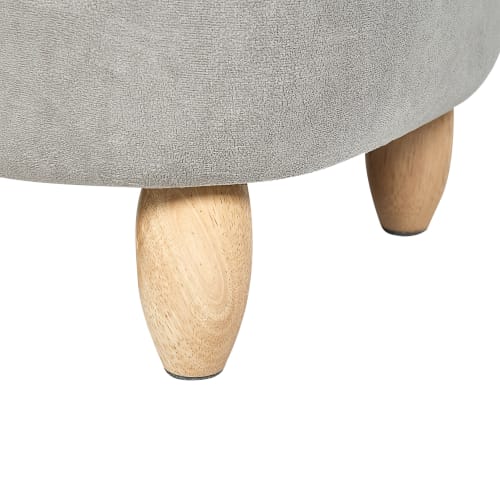 Tabouret enfant en velours gris COALA 